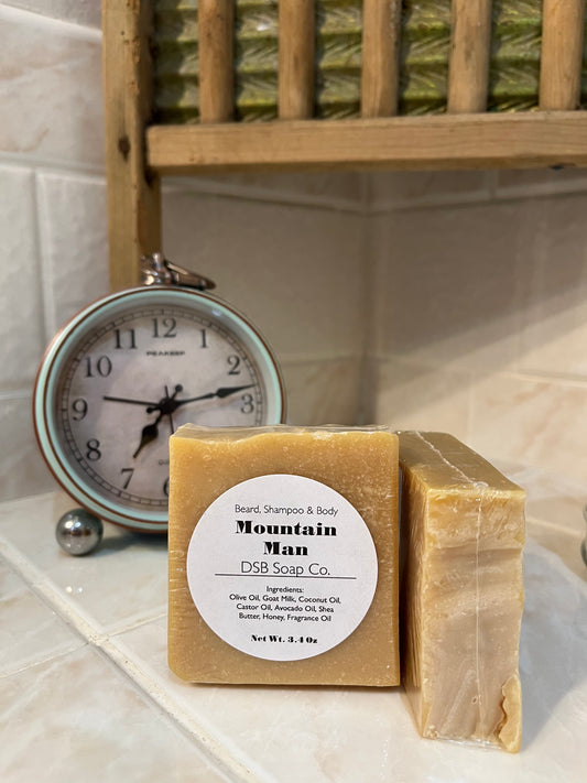 Mountain Man Beard Shampoo & Body Bar - Goat Milk Soap